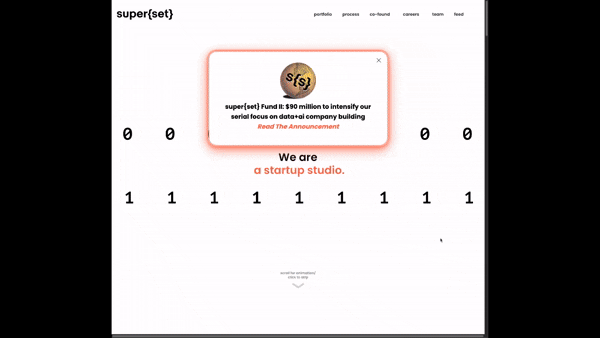 Website homepage before